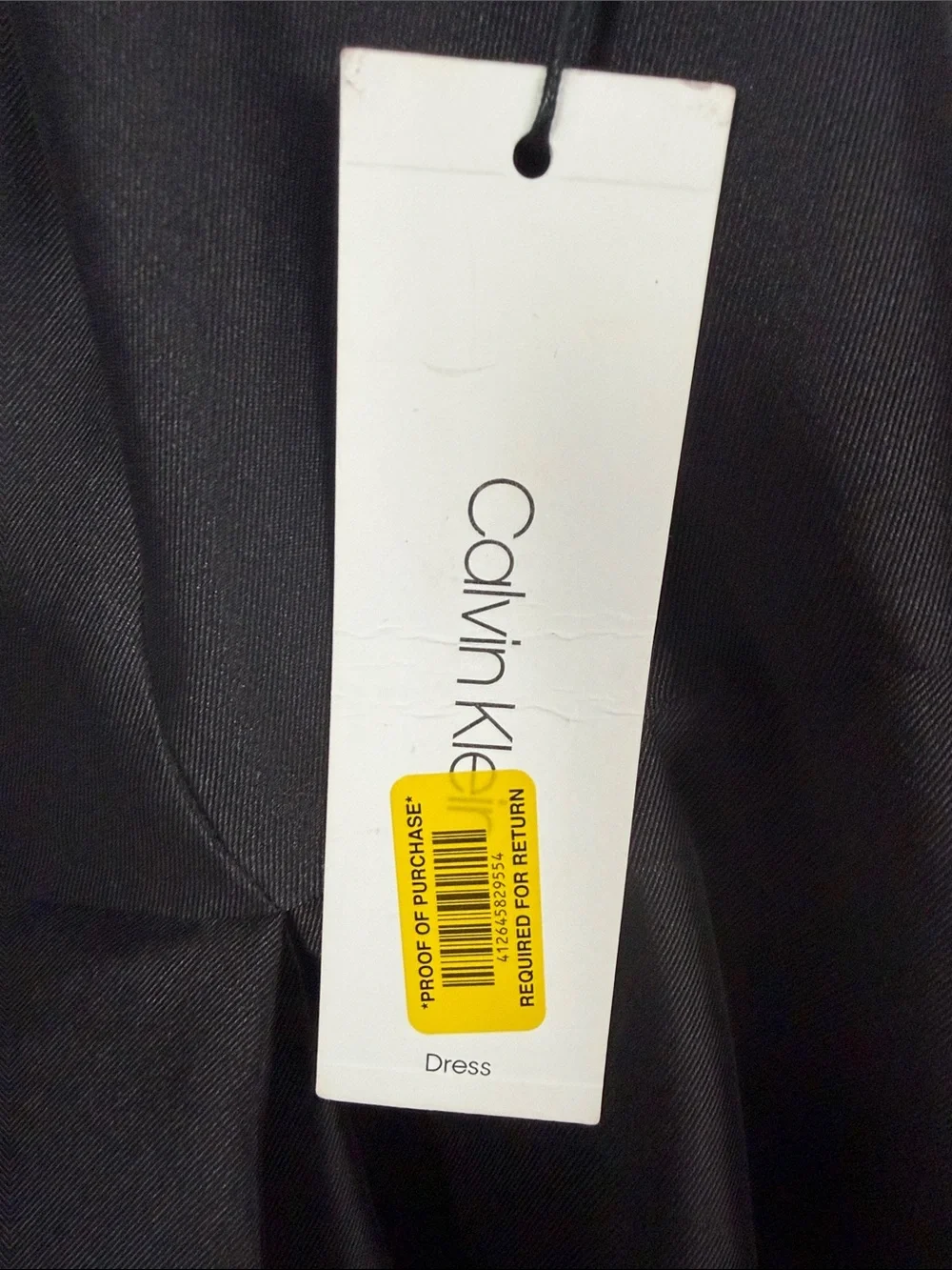 Calvin Klein Black Satin High-Low V-Neck Evening Gown - Picture 6 of 6